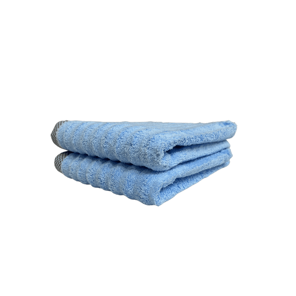 Lot de 2 Serviettes de bain 100%coton 50x90cm couleurs bleu