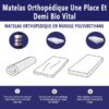 Matelas orthopédique à mousse polyuréthane Bio Vital 01 place