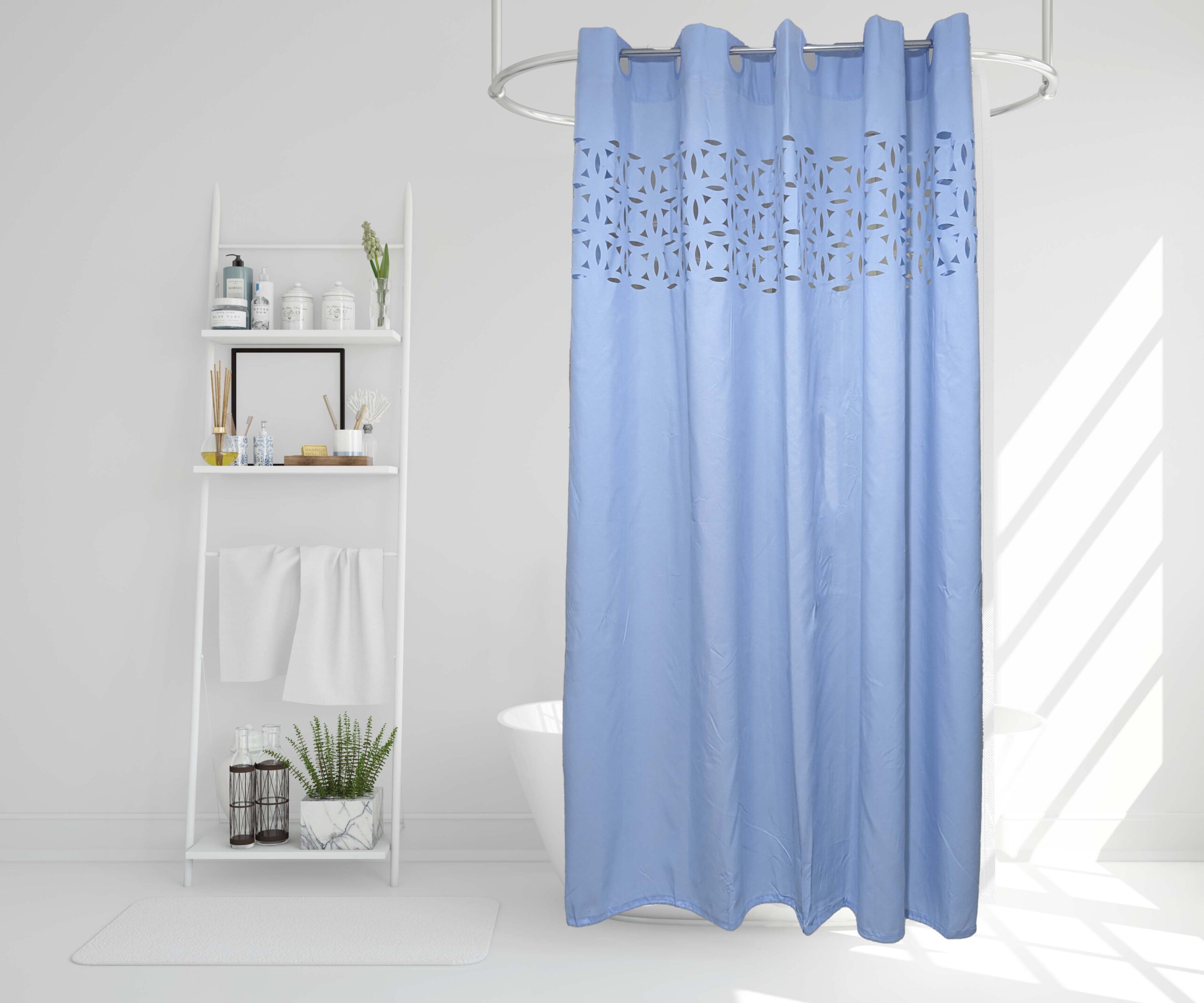 Rideau de douche bleu ensemble avec crochet rideau de douche bleu